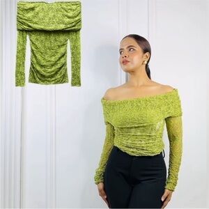 ZARA Off shoulder lace top 0219/302